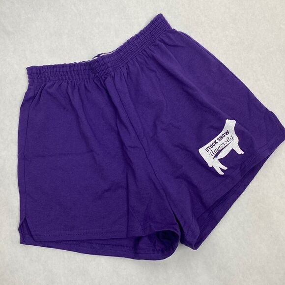 NEW Sullivan Supply Stock Show U University Purple Athletic Shorts Cheer - Picture 5 of 5